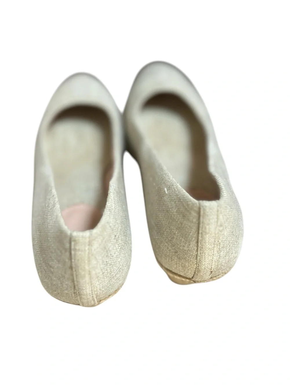 J. Crew Natural Linen Espadrille Wedge Pumps